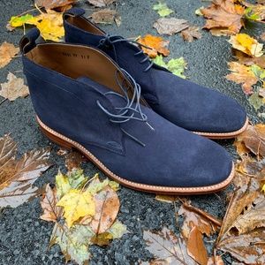 Grenson Marcus Suede Boots Navy Blue Sz UK11 US12